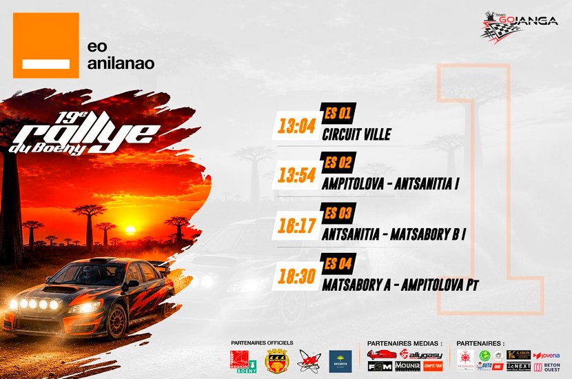 4 épreuves pour lancer le Rallye Boeny à Majunga dès 13h04…