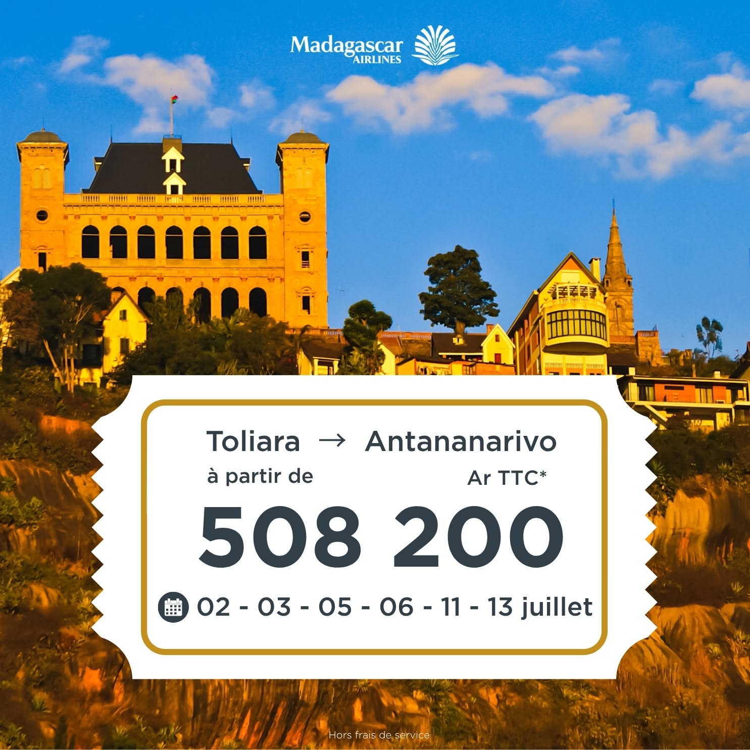 Madagascar Airlines : Vols à prix réduits en juillet 2026 |…
