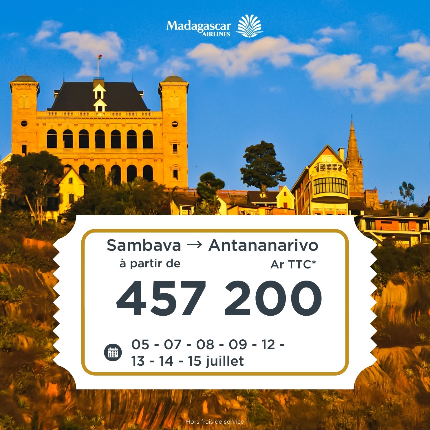 Madagascar Airlines : Vols à prix réduits en juillet 2026 |…