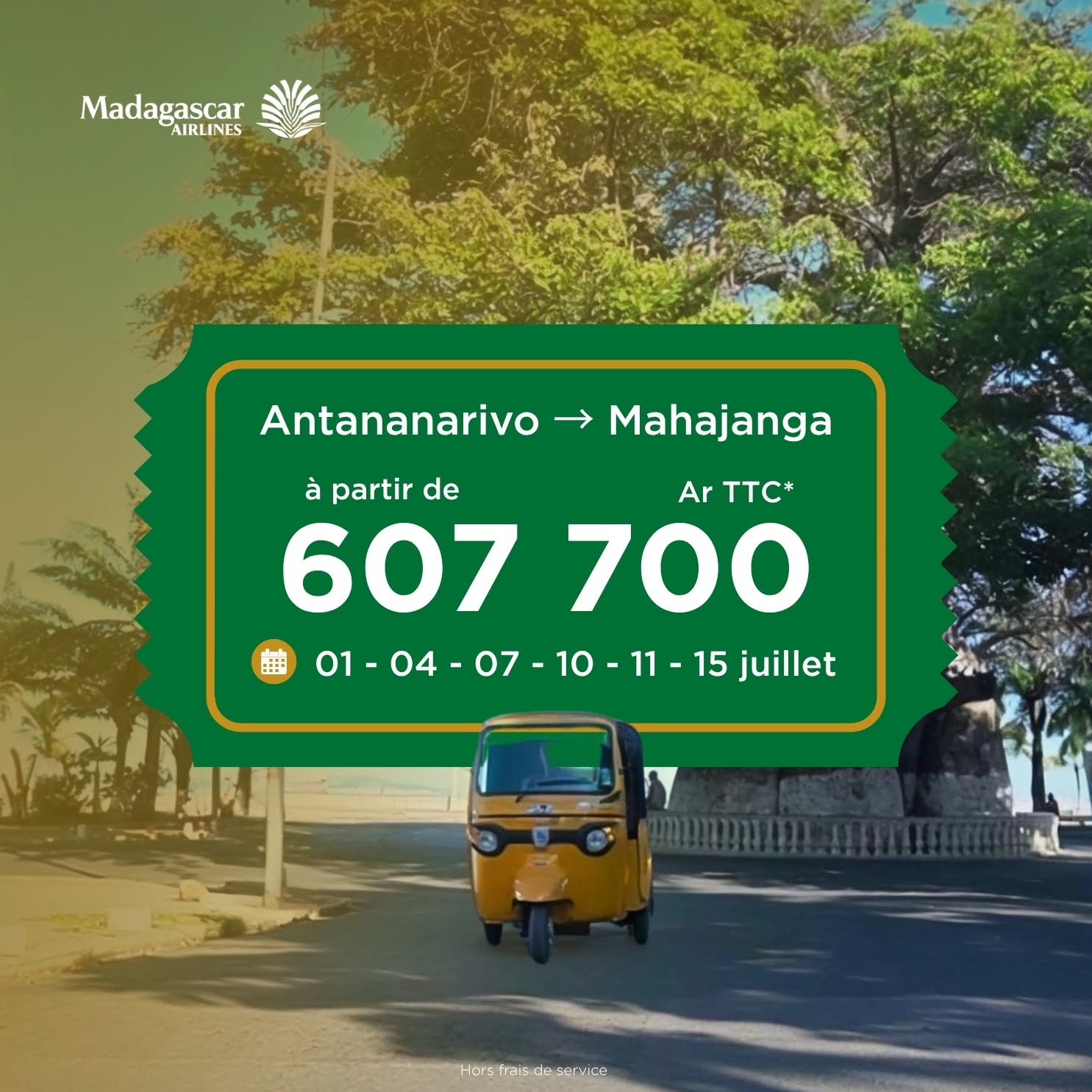 Madagascar Airlines : Vols à prix réduits en juillet 2026 |…