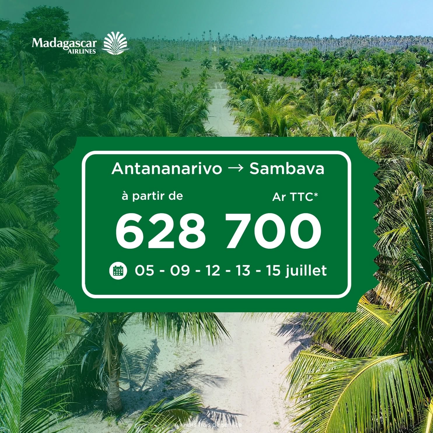 Madagascar Airlines : Vols à prix réduits en juillet 2026 |…