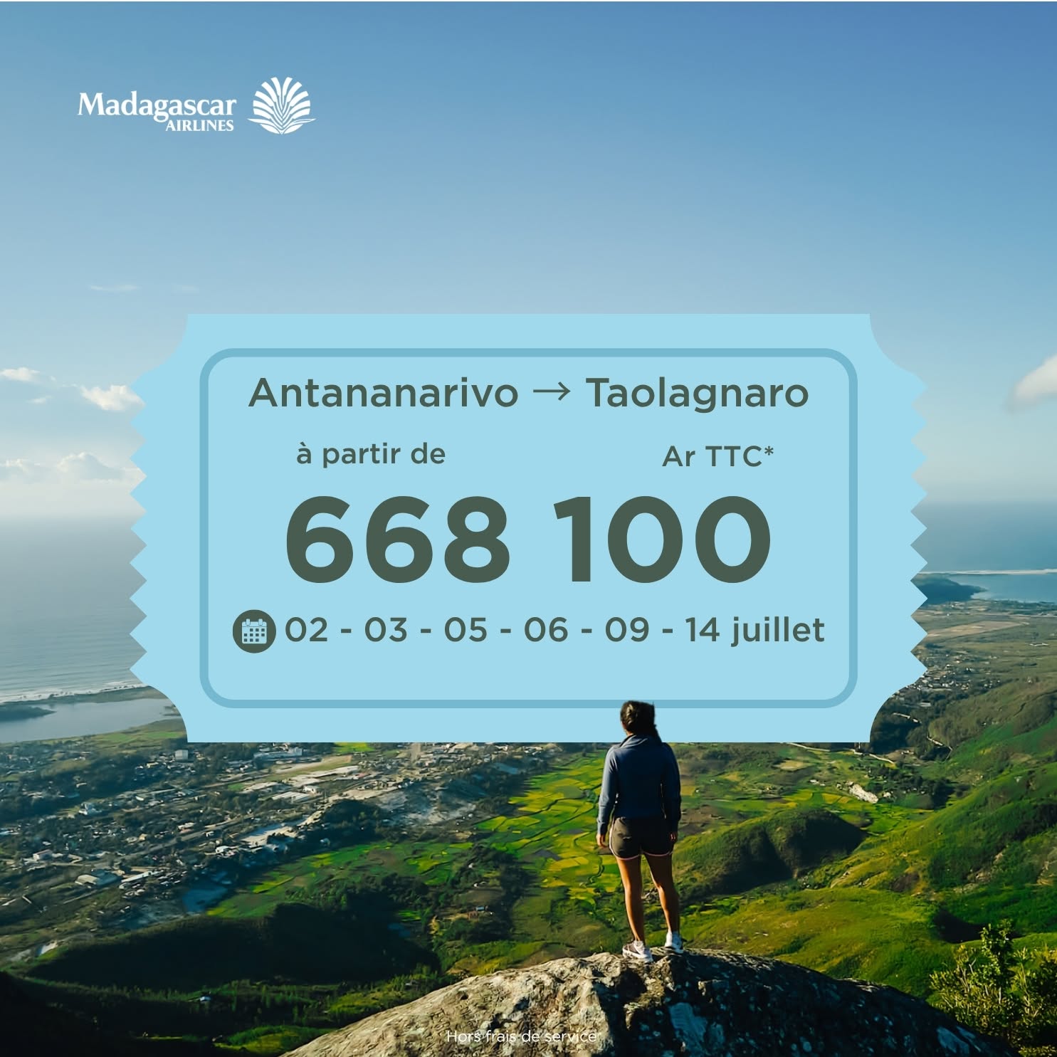 Madagascar Airlines : Vols à prix réduits en juillet 2026 |…