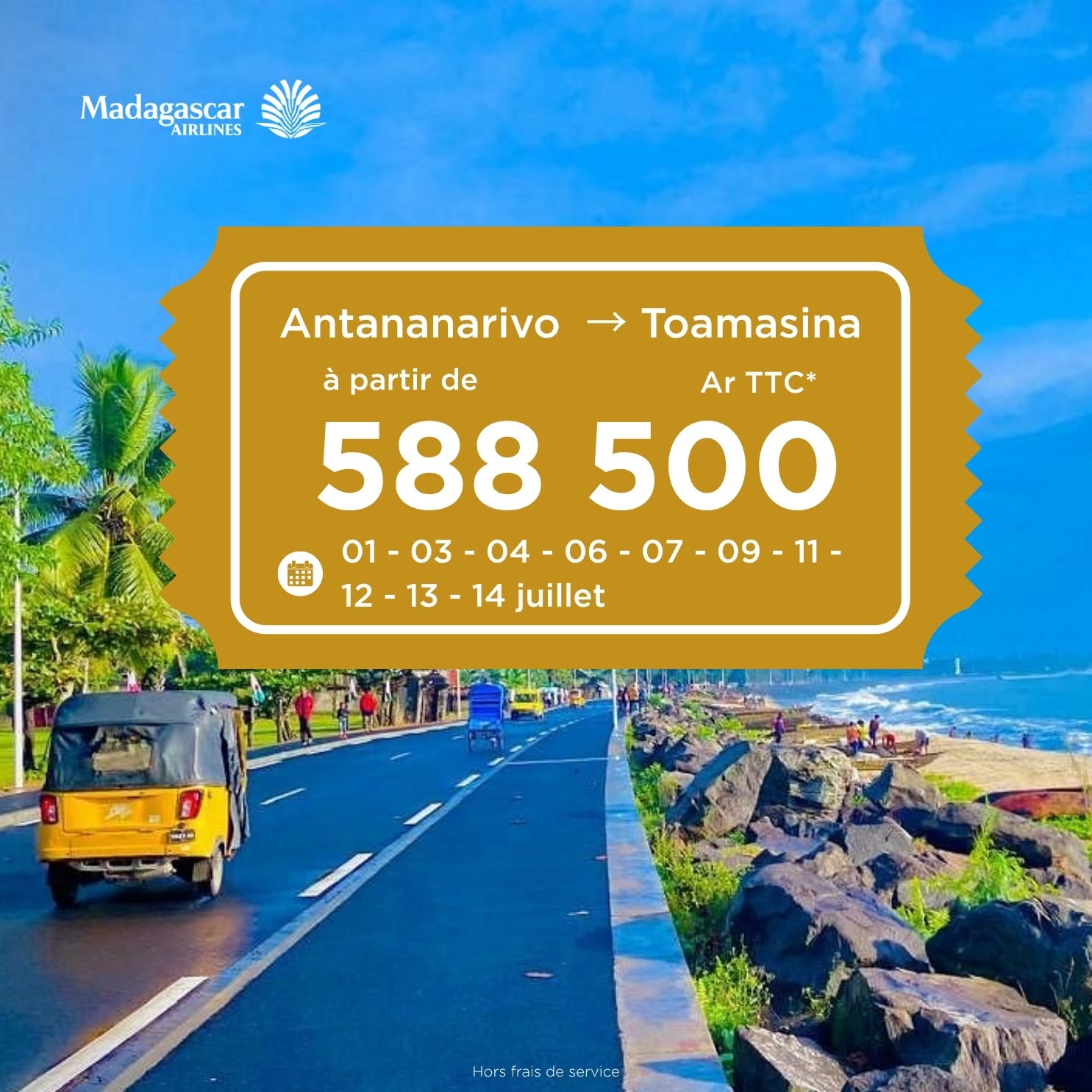 Madagascar Airlines : Vols à prix réduits en juillet 2026 |…