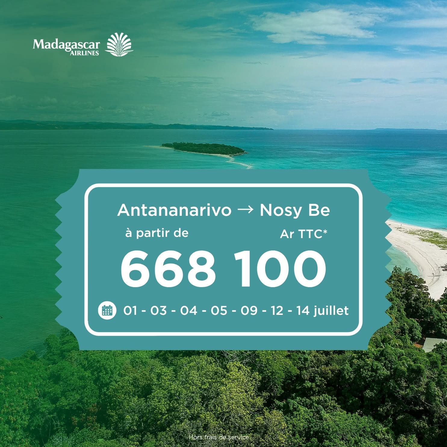 Madagascar Airlines : Vols à prix réduits en juillet 2026 |…