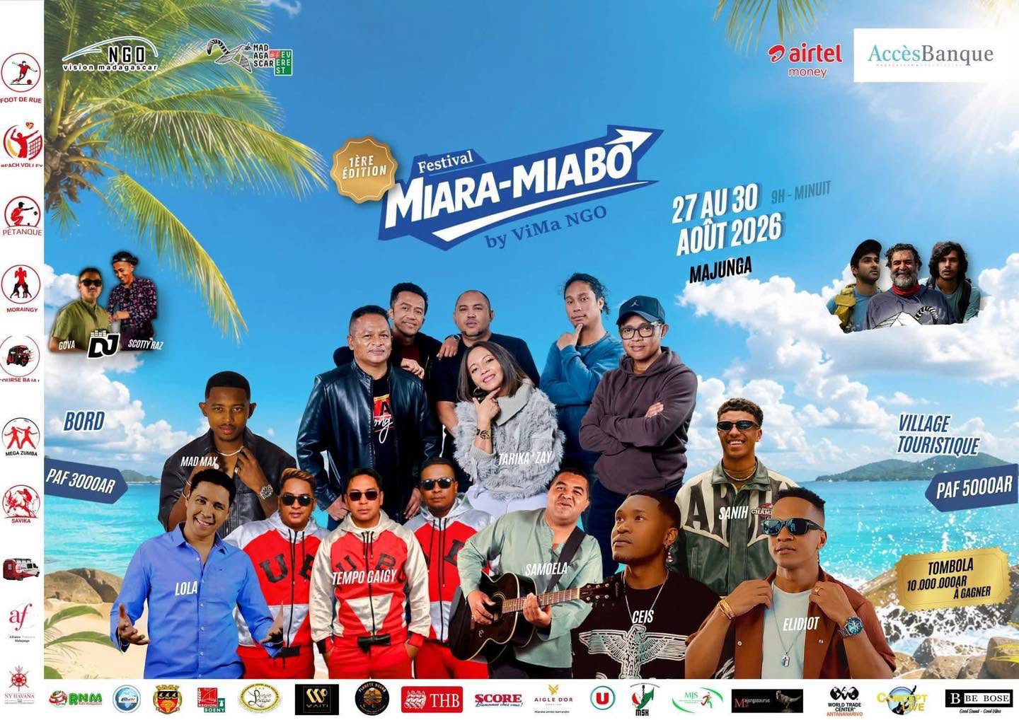 Festival Miara-Miabo à Majunga : Programme complet du 27 au au 30 août 2026…