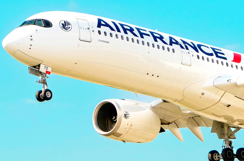Air France in flight