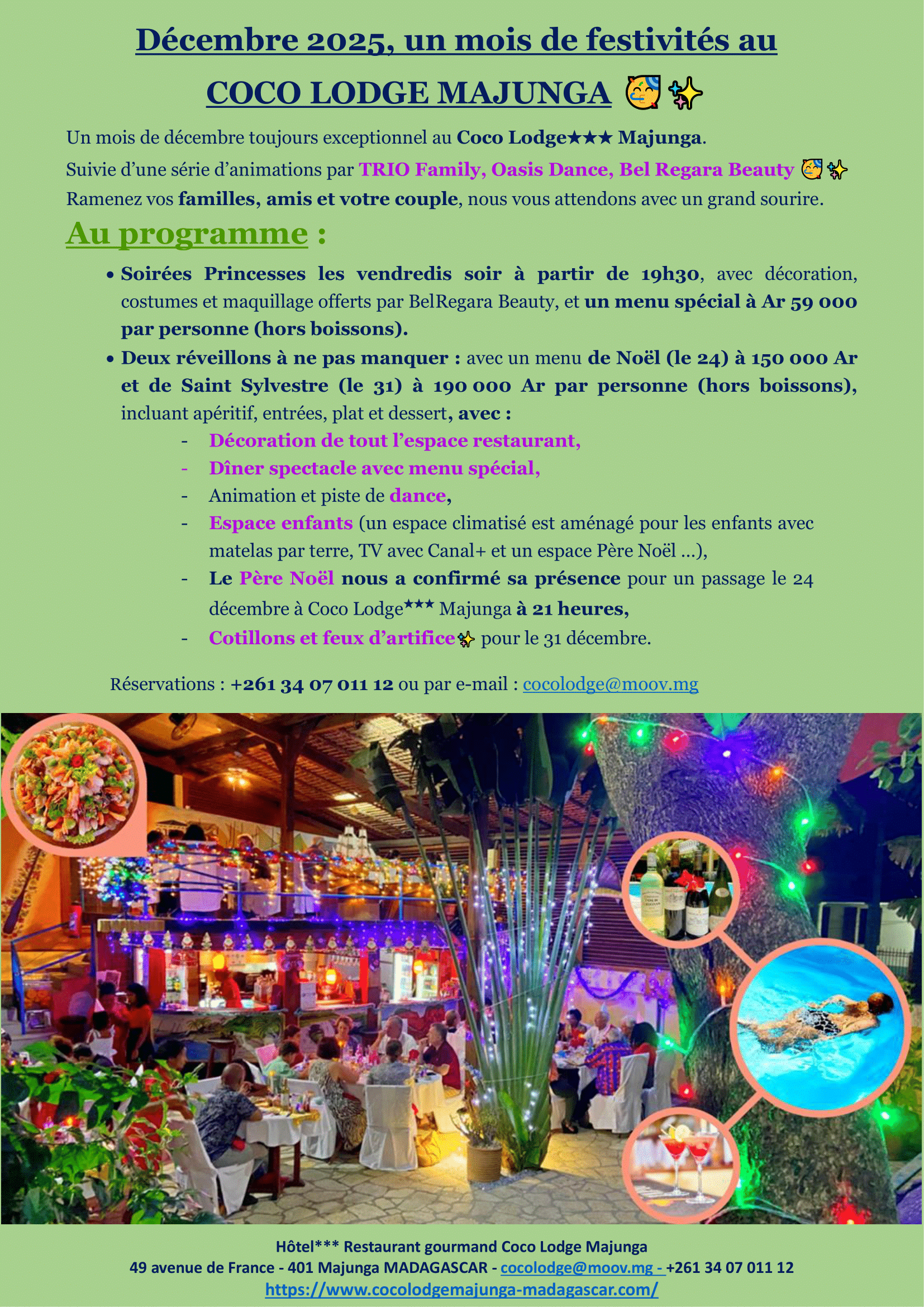 Nos programmes de fête